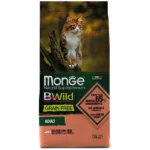 Сухой корм Monge Cat BWild GRAIN FREE для кошек, из лосося, беззерновой, 1,5 кг