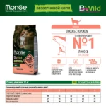 Сухой корм Monge Cat BWild GRAIN FREE для кошек, из лосося, беззерновой, 1,5 кг 2