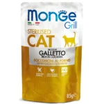 Влажный корм Monge Cat Grill для стерилизованных кошек, с курицей, паучи 85 г