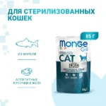 Влажный корм Monge Cat Grill для стерилизованных кошек, с форелью,