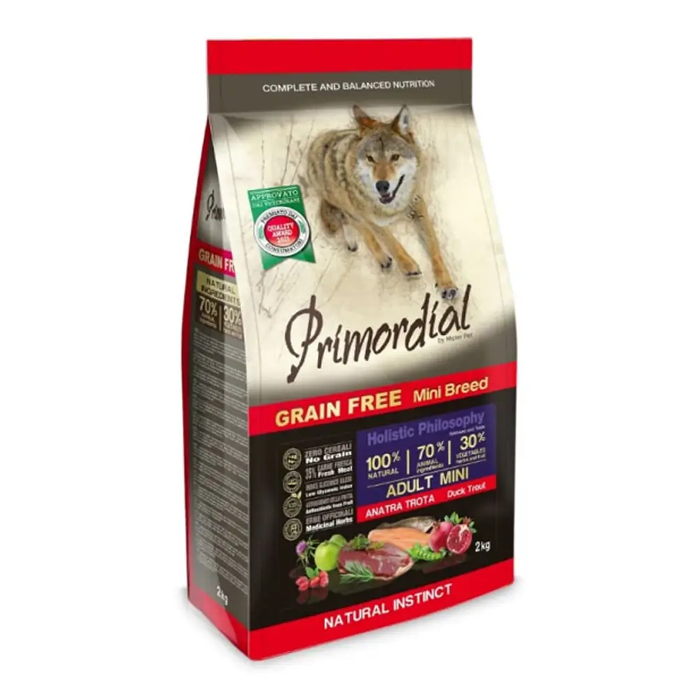 корм Primordial Dog Adult Mini Trout&Duck (форель, утка)