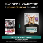 Влажный корм PRO PLAN® MAINTENANCE для взрослых кошек, с уткой в соусе, 85 г