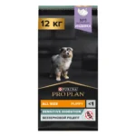 Сухой корм PRO PLAN GRAIN FREE беззерновой для щенков всех пород с чувствительным пищеварением с индейкой, 12 кг